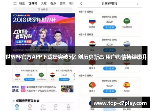 世界杯官方APP下载量突破5亿 创历史新高 用户热情持续攀升